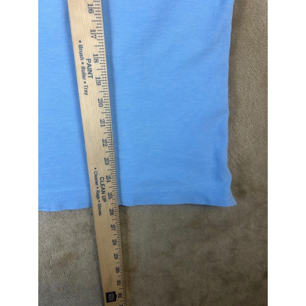 Charles Tyrwhitt Mens Medium Light Blue Pique Cotton Short Sleeve Polo Shirt - Picture 4 of 7